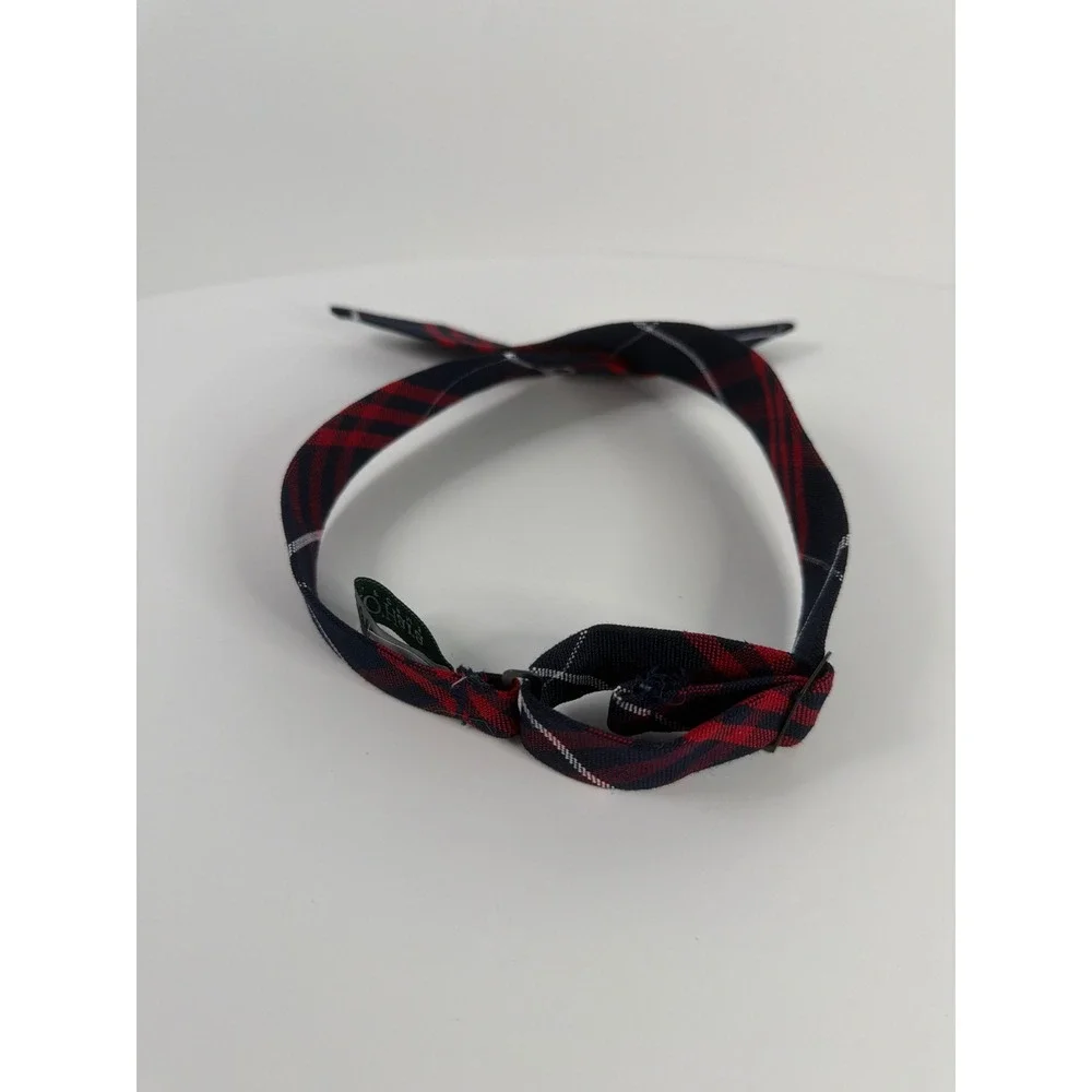 Flynn OHara School Uniform Crossover Tie Plaid Navy Red One Size
